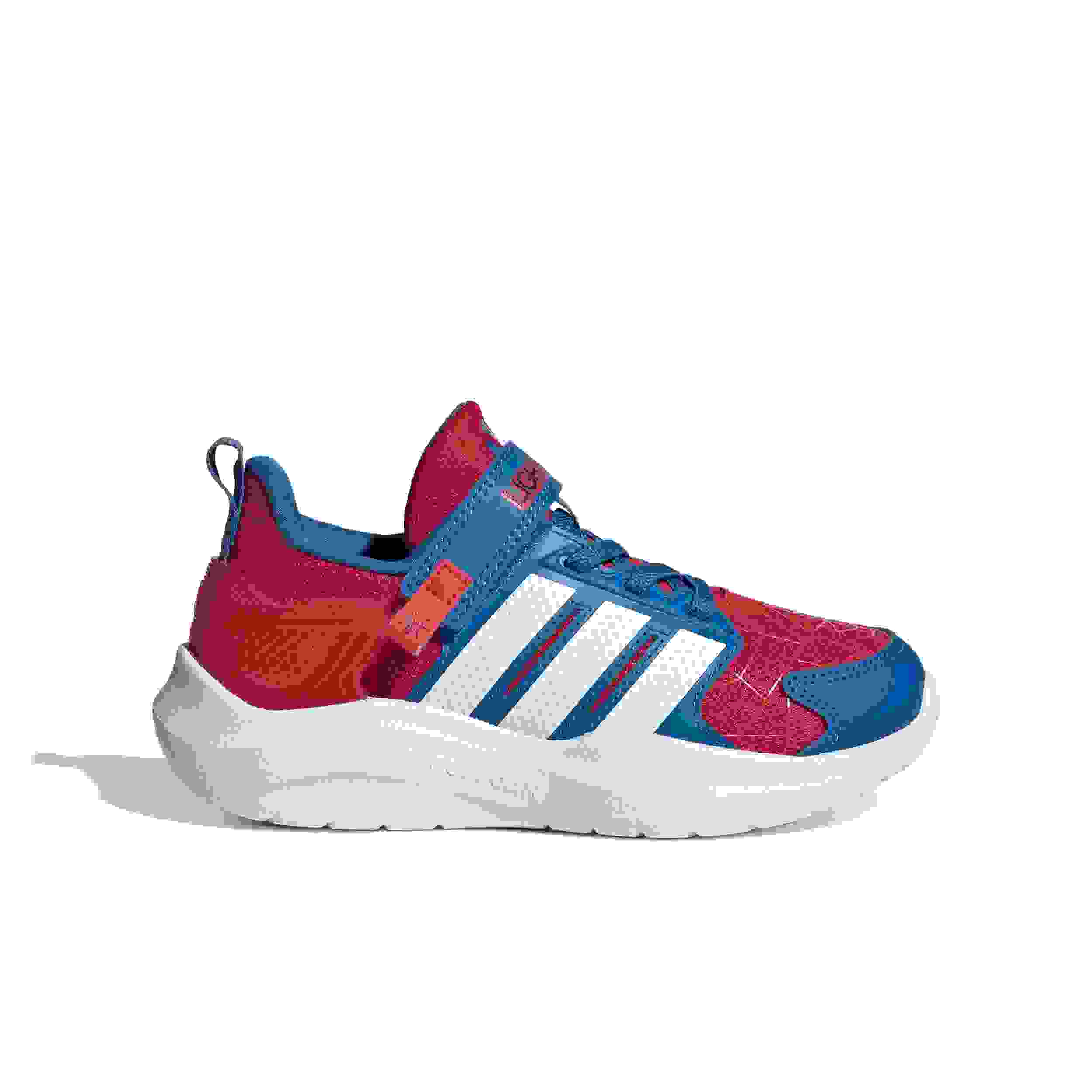 adidas Marvel Lightorama Spider-Man Preschool Boys' "Better Scarlet/Ftwr White/Bright Royal" Shoe